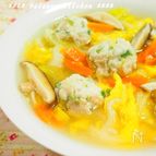 新食感!ふわとろオクラ鶏団子の野菜たっぷりスープ