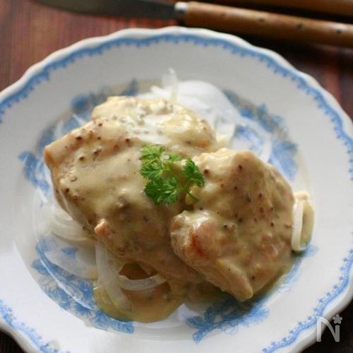鶏肉のクリームマスタードソース
