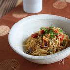 塩サバとトマトの和風パスタ