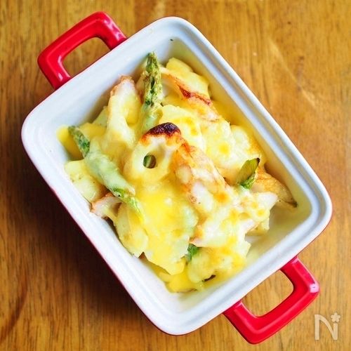 じゃが芋と竹輪のチーズグラタン