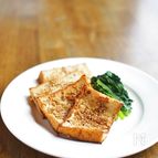 厚揚げの生姜醤油づけ★ゴマ焼き