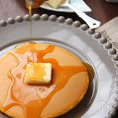 卵たっぷりホットケーキ。