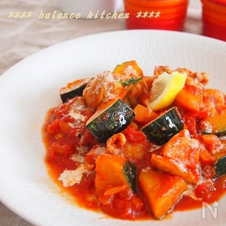 レモン香る 鶏肉とカボチャのトマト煮 By 河埜 玲子 レシピサイト Nadia ナディア プロの料理家のおいしいレシピ