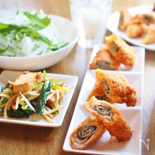 薄切り肉のシソ巻きフライ