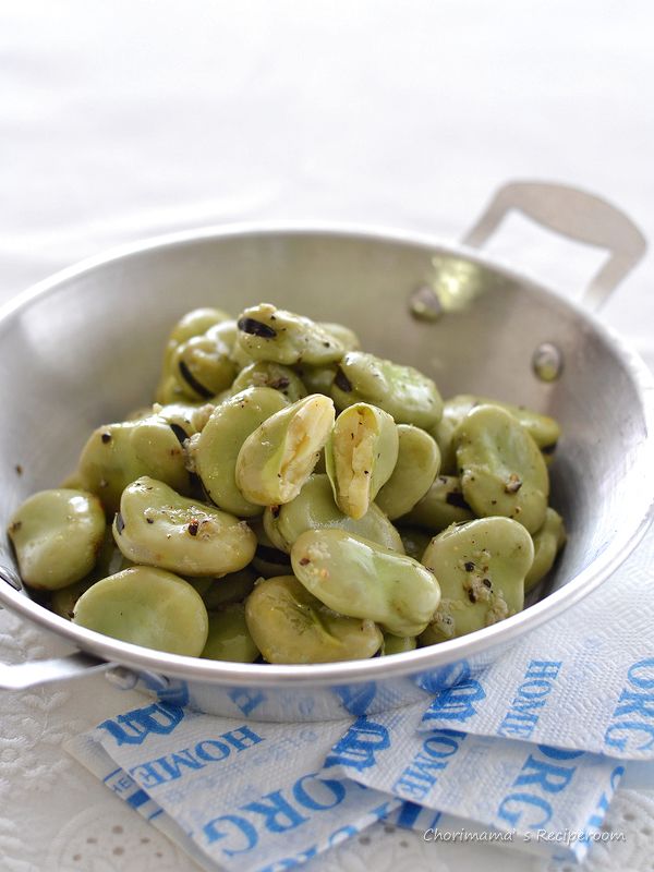 皮ごとどうぞ・ガーリックそら豆 | レシピサイトNadia