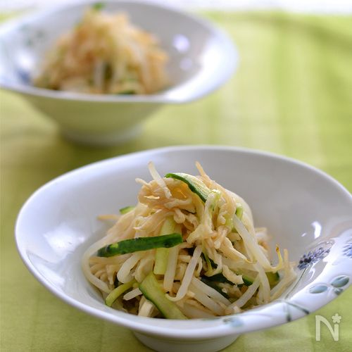 切り干し大根ともやしの酸味和え