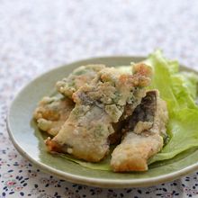 塩サバの大葉衣竜田揚げ