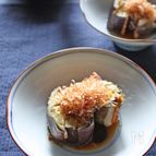 茄子とベーコンの挟んでレンジ蒸し