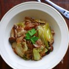 ヘルシー!糸こんにゃくで豚とキャベツのゆず胡椒パスタ風