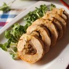 レンジで6分!海苔佃煮とチーズのチキンロール