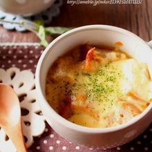 飴色玉ねぎがすぐ出来る!オニオングラタンスープ