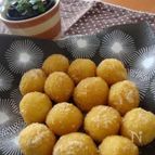 残りご飯でスイーツ☆さつま芋のきな粉団子