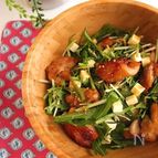 デリ風!チキンと水菜の胡麻だれチーズサラダ