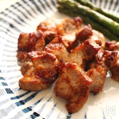 トースターで簡単!豚肉のレモン醤油漬け&アスパラのホイル蒸し