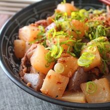 大根とこんにゃくのオイスターソースおかか和え