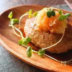 材料3つで!シャキシャキ蓮根とおろしポン酢のハンバーグ