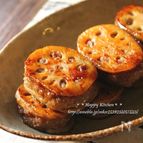 生姜たっぷり!蓮根の挽き肉はさみ照り焼き
