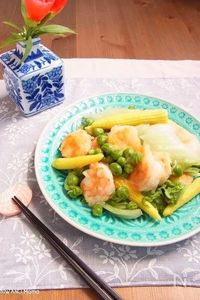 海老とグリーンピースの旨塩レモンペッパー炒め