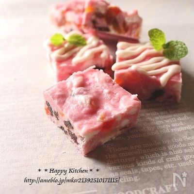 苺のチョコファッジ