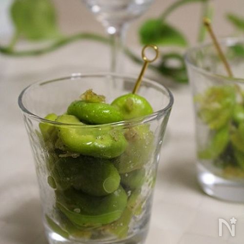 そら豆のガリバタ炒め