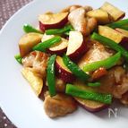 鶏むね肉とさつまいもの甘辛照り焼き