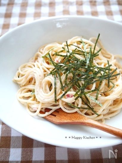 超簡単!ツナと梅のクリ-ムパスタ