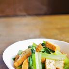 小松菜と厚揚げの甘辛炒め煮