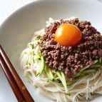 ジャージャー麺風・甘辛肉味噌乗っけ素麺