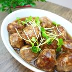 筍シャキシャキ肉団子のポン酢あんかけ