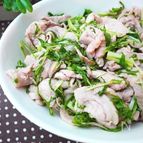ご飯に合う!簡単*豚肉と水菜のガリバタポン酢炒め
