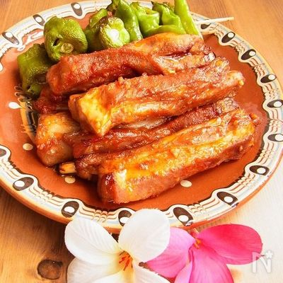 ラム肉のスパイシーBBQスペアリブ