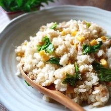 レンジで3分♪ランチにしらすとツナの和風チャーハン
