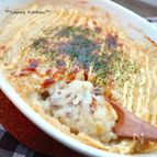 もやしと挽き肉のマッシュポテトグラタン