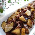 日持ちする作り置きおかず【茄子と挽き肉の甘酢炒め】