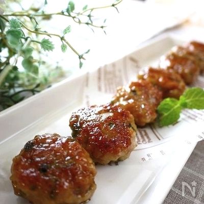 日持ちする作り置きおかず【もちもち鶏つくねネギ入り】