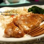 とんかつ用豚肉で♪バター醤油のガーリックペッパーステーキ