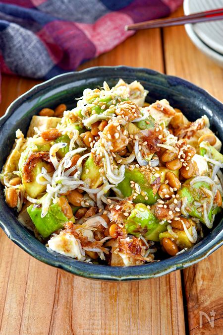 アボカド納豆おかか和え