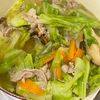野菜たっぷり♡豚肉と春キャベツの中華風豆乳スープの工程4