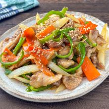 定食屋さんの【豚こまの甘酢炒め】お弁当にも◎