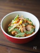 生のゴーヤがいけます！マヨつゆ和え