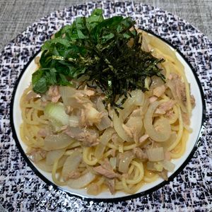 楽ラク手抜キッチン🐶🐾の作ってみた!投稿(【ツナと玉ねぎのだししょうゆパスタ】和えるだけで簡単！)