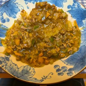 Jun.Junの作ってみた!投稿(ルウで簡単！ピーマンたっぷりキーマカレー)