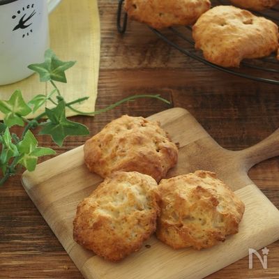 ソフトバナナクッキー（バター不要・材料４つ・袋でもむだけ）