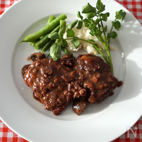 【おうちフレンチ】コック・オ・ヴァン|鶏肉の赤ワイン煮込み