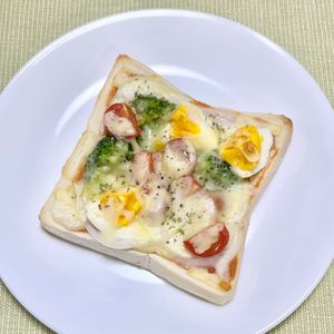 キャピタンの作ってみた!投稿(ピザトーストでおうちランチ)
