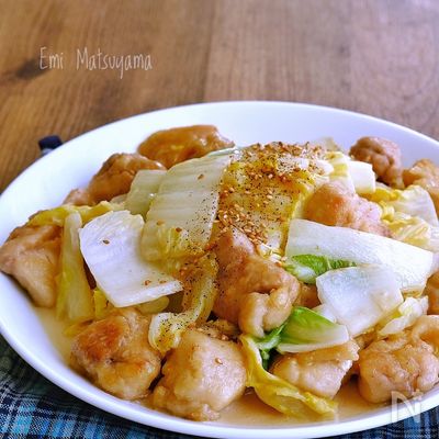 鶏肉と白菜の和風マヨ炒め