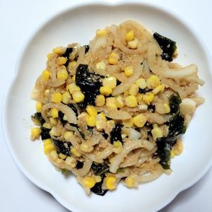 ふうかの作ってみた!投稿(【ひと玉ぺろり♡】玉ねぎわかめの胡麻ポン和え☆作り置きにも)