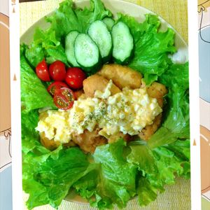 チョロリスの作ってみた!投稿(ささみで作る『大人のチキン南蛮』～レモスコタルタルソースで～)