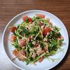 とももの作ってみた!投稿(豆苗とトマトとツナのつゆレモンドレッシングサラダ)