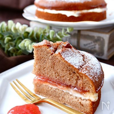 無花果ジャムの米粉ヴィクトリアケーキ《バター/小麦不使用》